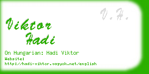 viktor hadi business card